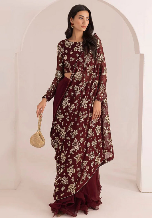 Jazmin Chiffon Saree – Sequin Work