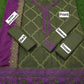 Elegant Olive and Plum Embroidered Suit by Iznik