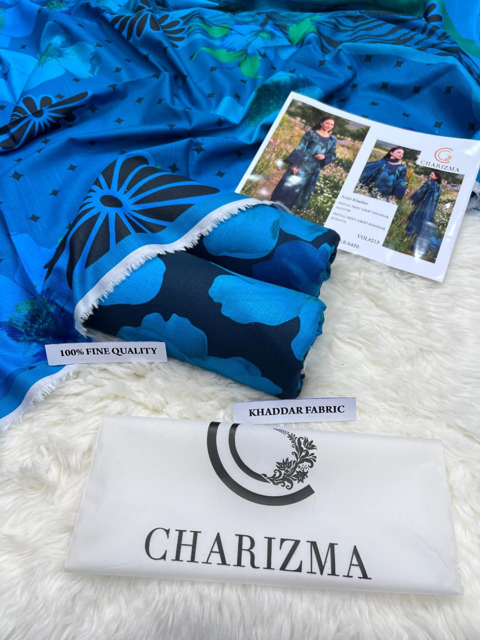 Sapphire Digital Printed Khaddar 3-Piece Unstitched Suit - Winter Elegance