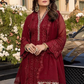 Azure Chiffon Embroidered Master Replica Suit