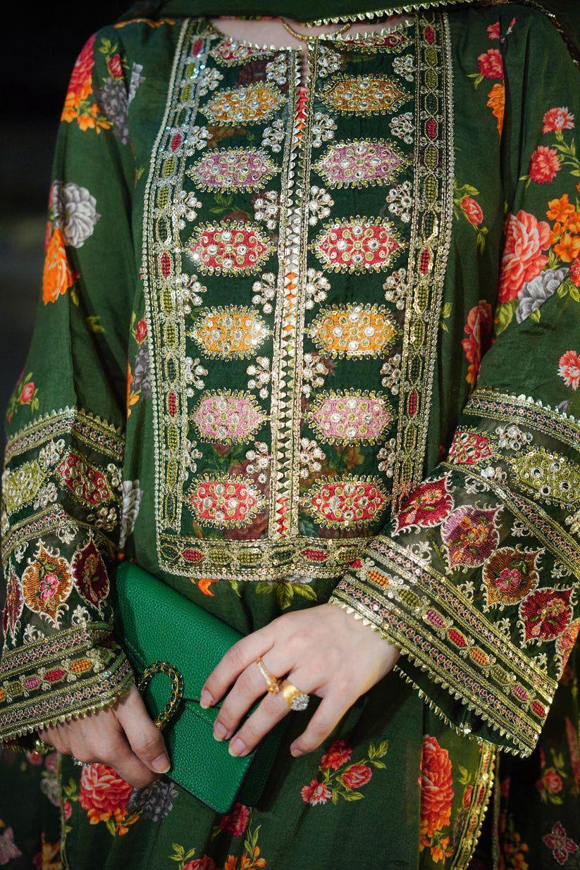 Pure Silk 3-Piece – Digital Print & Heavy Patches