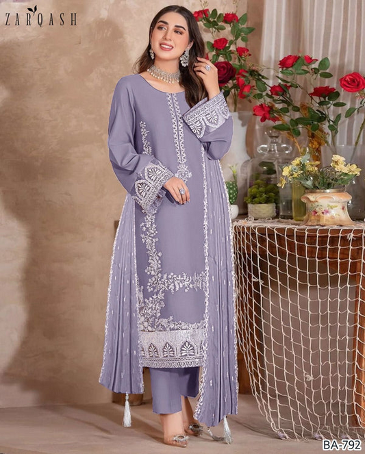 zarqash Premium Dhanak Embroidered Suit