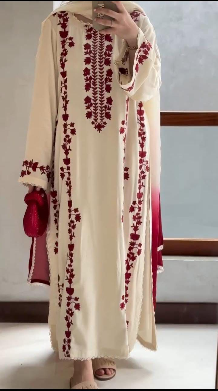 Zarf Dhanak Embroidered Winter 3-Piece