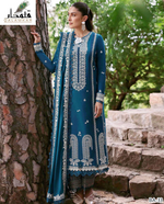 Elegant Embroidered Lawn Suit with Chiffon Dupatta – 3 Piece Unstitched Women’s Outfit