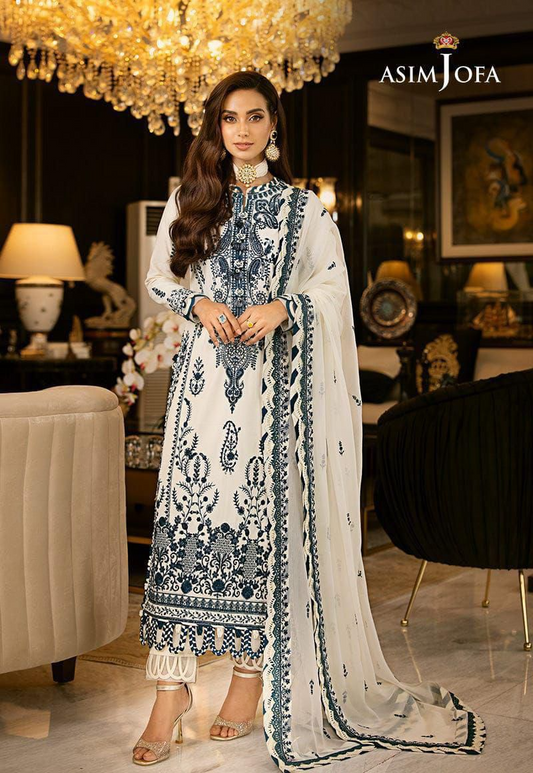 Elegant Embroidered Lawn Suit with Chiffon Dupatta – 3 Piece Unstitched Women’s Outfit