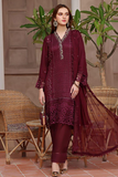 Elegant Embroidered Lawn Suit with Chiffon Dupatta – 3 Piece Unstitched Women’s Outfit
