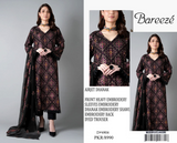 Elegant Embroidered Lawn Suit with Chiffon Dupatta – 3 Piece Unstitched Women’s Outfit